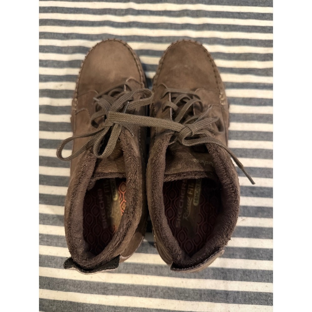 Skechers Relaxed Fit Faux Fur Lined Chukka Boots Brown SN 44702 Mens 8‎
